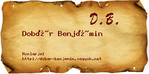 Dobár Benjámin névjegykártya